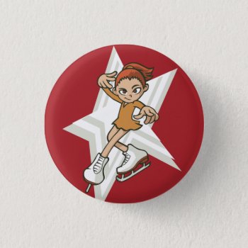 Winter Sports Figure Skater Flair Button by arncyn at Zazzle