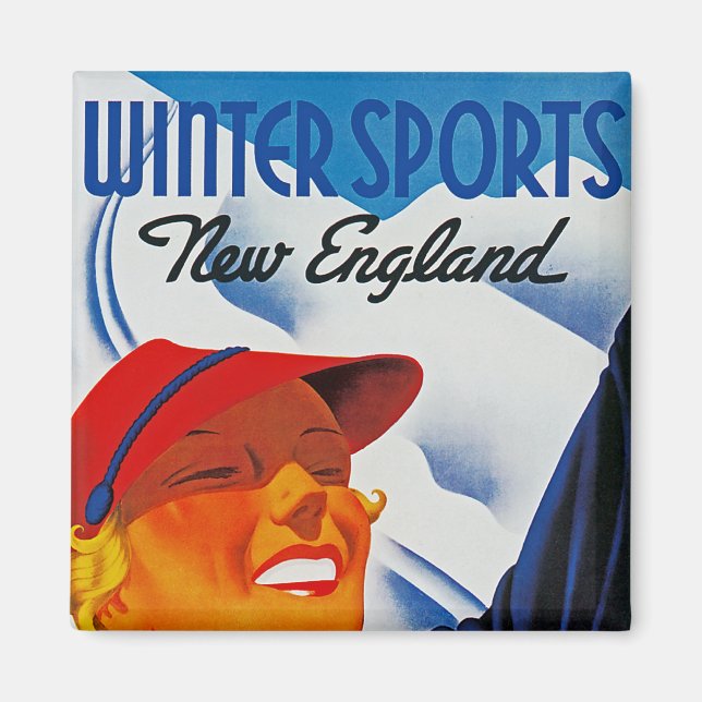 Winter Sports in New England Magnet (Front)