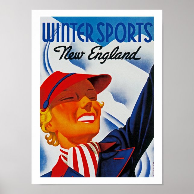 Winter Sports in New England Poster (Front)