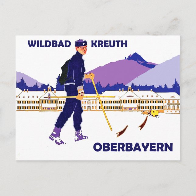 Winter sports in Wildbad - kreuth, Oberbayern Postcard (Front)