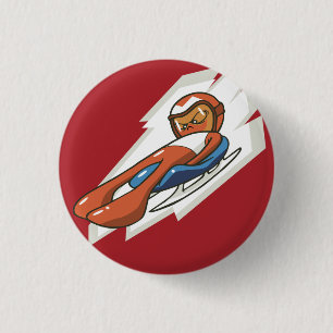 Winter Sports Luge Flair Button