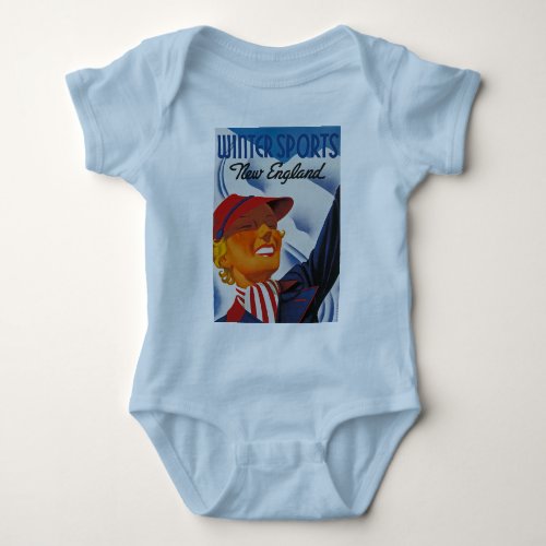 Winter Sports New England Baby Bodysuit