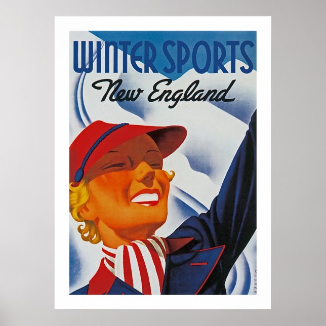 Winter Sports New England Poster (Front)