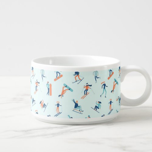 Winter Sports Pattern Bowl