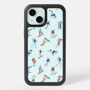 Winter Sports Pattern iPhone 15 Case
