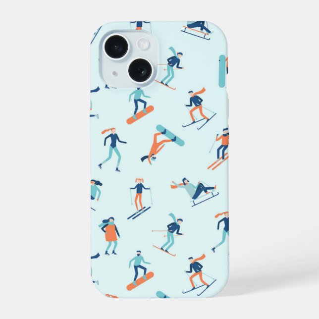 Winter Sports Pattern Iphone Case (Back)