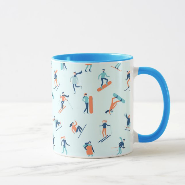 Winter Sports Pattern Mug (Right)