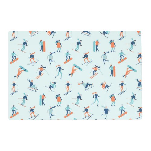 Winter Sports Pattern Placemat