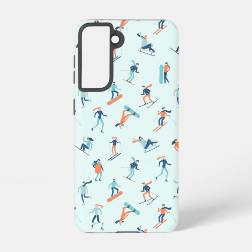 Winter Sports Pattern Samsung Galaxy S21 Case