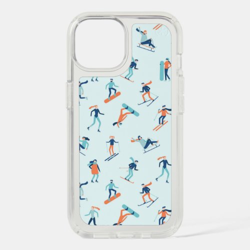 Winter Sports Pattern iPhone 15 Case