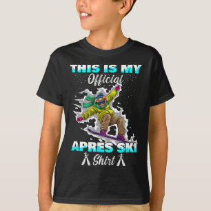 Winter Sports Skiing Pig Snowboard This Is My Apre T-Shirt