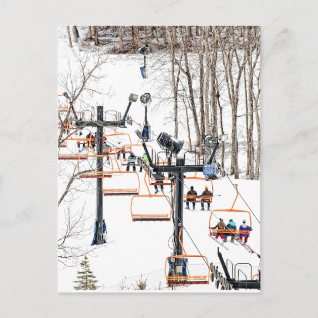 Winter Sports Skiing Postcard (Front)