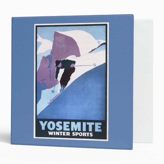 Winter Sports Skiing Promotional Poster 3 Ring Binder (Front/Inside)