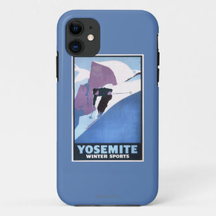 Winter Sports Skiing Promotional Poster iPhone 11 Case