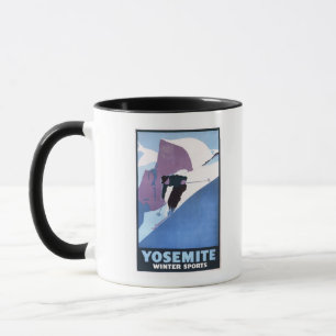 Winter Sports Skiing Promotional Poster Mug