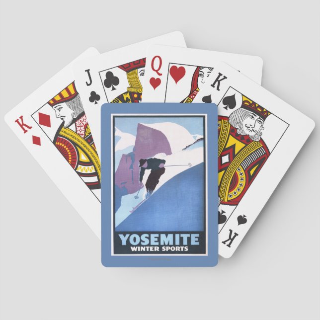 Winter Sports Skiing Promotional Poster Poker Cards (Back)