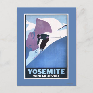 Winter Sports Skiing Promotional Poster Postcard
