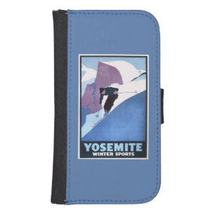 Winter Sports Skiing Promotional Poster Phone Wallet