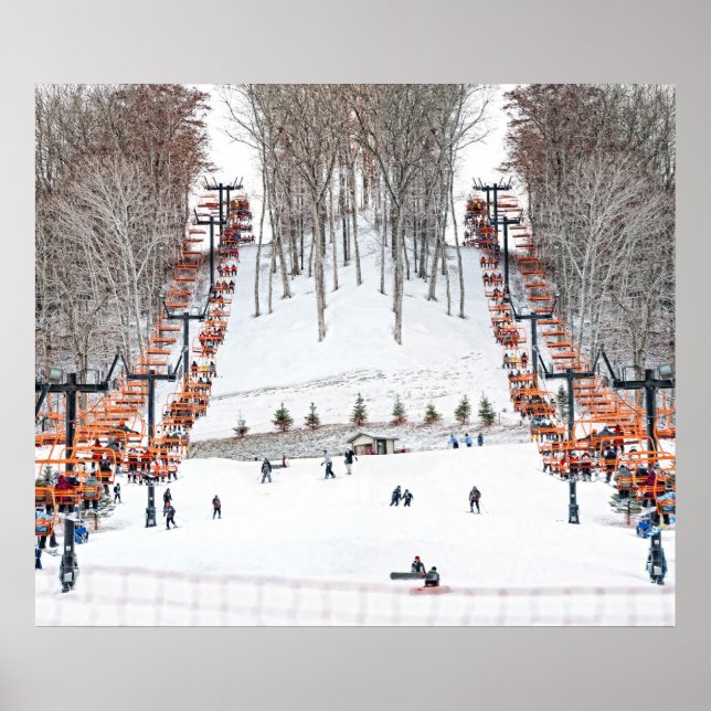 Winter Sports Skiing Wall Art (Front)