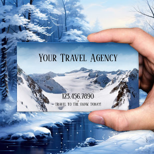 Winter Sports Travel Agency Business Card