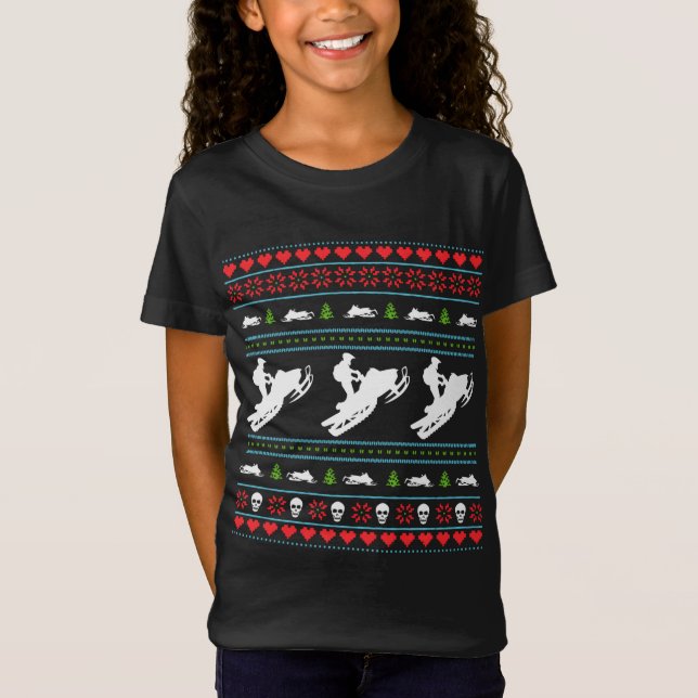 Winter Sports Ugly Sweater Winter Snowmobile Chris (Front)