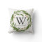 Winter Sprigs Monogrammed Christmas Pillow