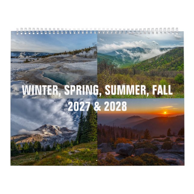 Winter, Spring, Summer Fall 2027 & 2028 Calendar (Cover)