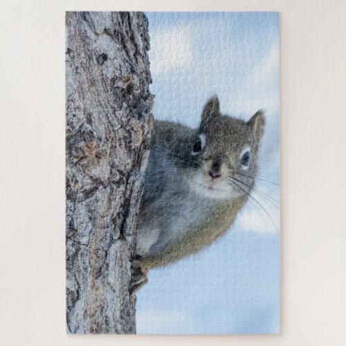 Winter Squirrel Brown Animal Canadian Photograph Jigsaw Puzzle