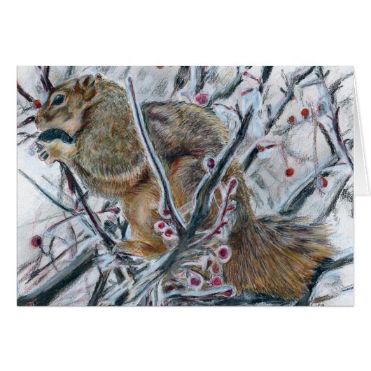 Winter Squirrel in Tree Cards (Front Horizontal)