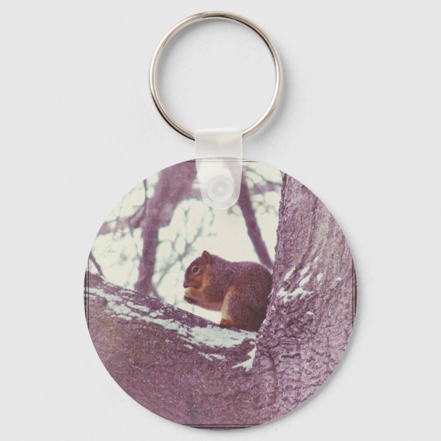 Winter squirrel keychain (Front)