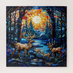 Winter Stained Glass Puzzle