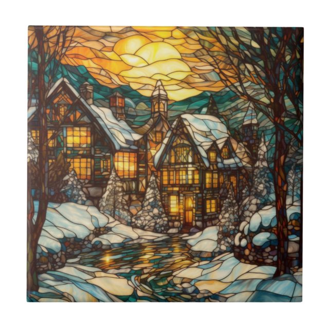 Winter Stained Glass Tile (Front)