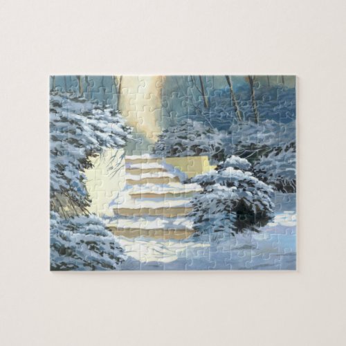 Winter Stairs Jigsaw Puzzle