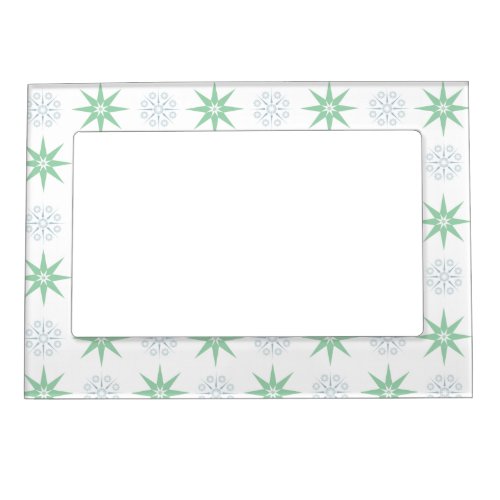 Winter Stars and Snowflakes Magnetic Photo Frame