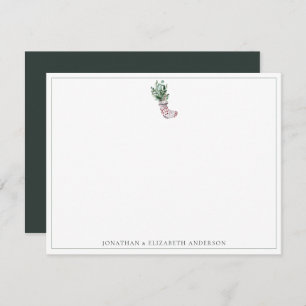 Winter Stocking Festive Note Card