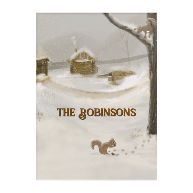 Winter Storm Personalized Acrylic Wall Art (Front)