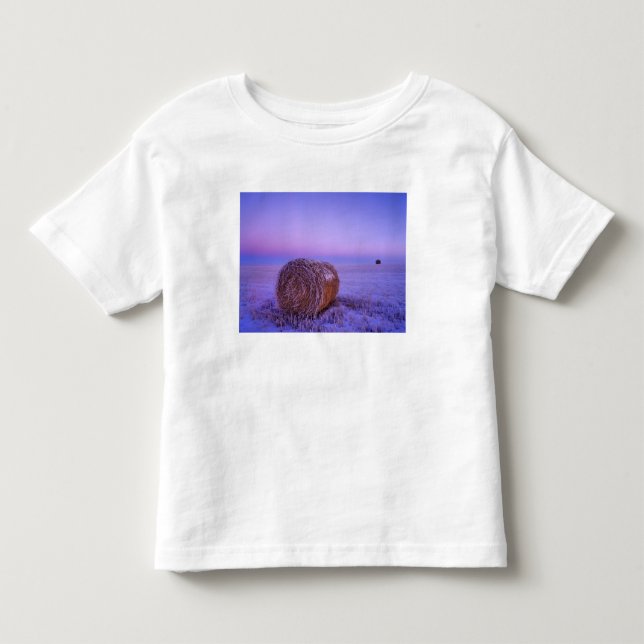 Winter Straw Bales near Cartwright North Toddler T-shirt (Front)