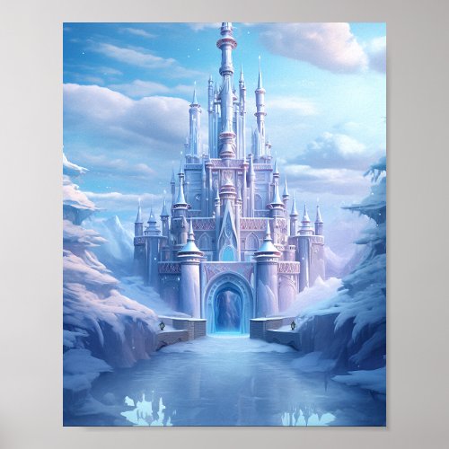 Winter Stronghold Majestic Ice Fortress poster
