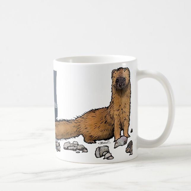 Winter & Summer Weasel Coffee Mug (Right)
