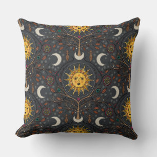 winter sun soft black throw pillow