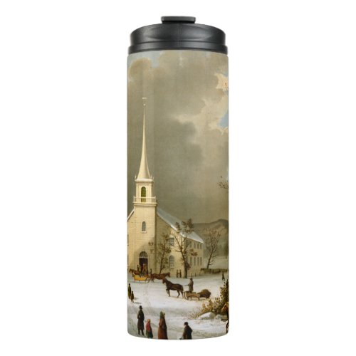 Winter Sunday in olden times Thermal Tumbler