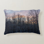 Winter Sunrise I Pastel Nature Landscape Accent Pillow
