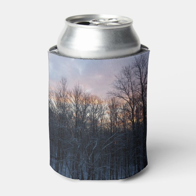 Winter Sunrise I Pastel Nature Landscape Can Cooler (Can Front)