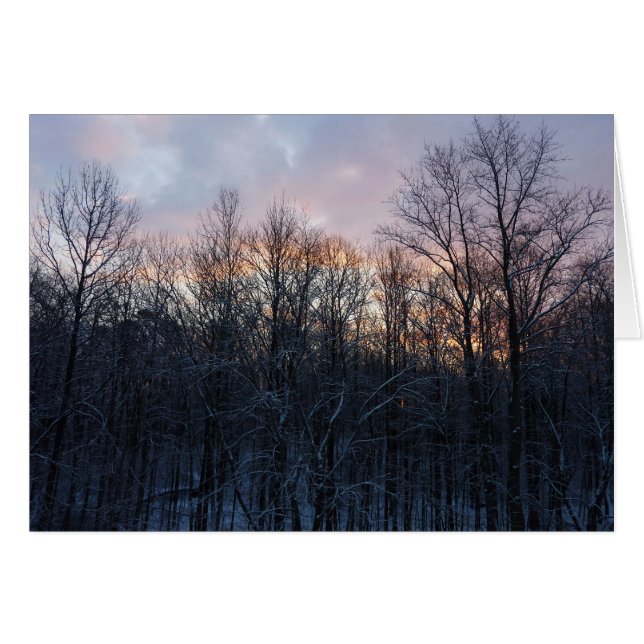 Winter Sunrise I Pastel Nature Landscape Cards (Front Horizontal)