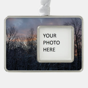 Winter Sunrise I Pastel Nature Landscape Christmas Ornament