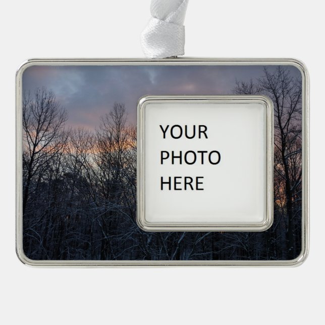 Winter Sunrise I Pastel Nature Landscape Christmas Ornament (Front)