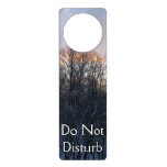 Winter Sunrise I Pastel Nature Landscape Door Hanger