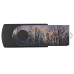 Winter Sunrise I Pastel Nature Landscape Flash Drive