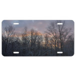 Winter Sunrise I Pastel Nature Landscape License Plate