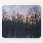 Winter Sunrise I Pastel Nature Landscape Mouse Pad